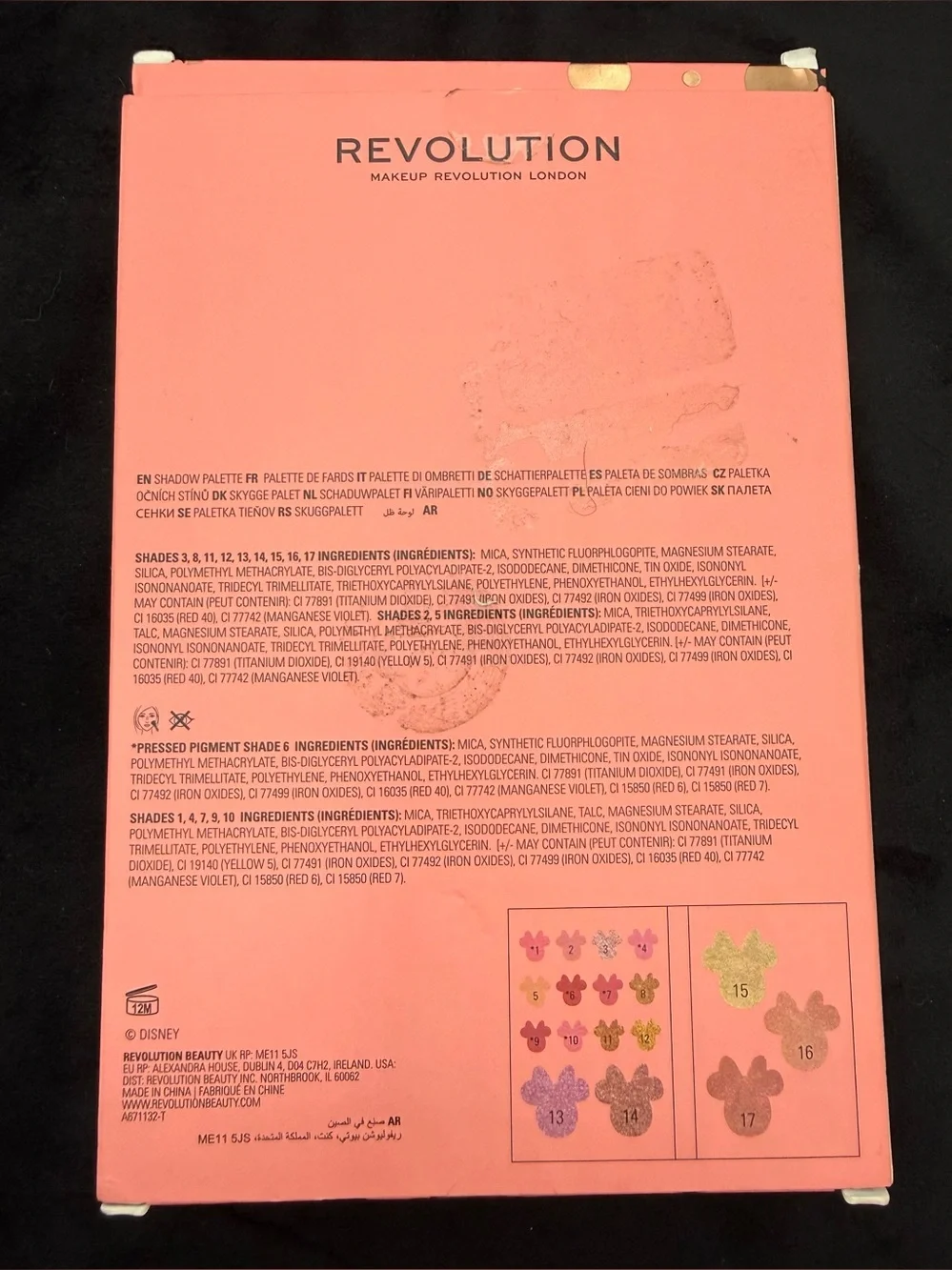 Minnie Mouse Eyeshadow Pallet